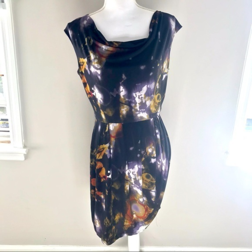 Marvin Richards‎ Cowl Neck Printed Dress 6 EUC